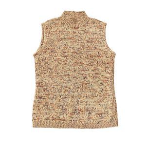 Talbots Multicolored Sweater Sleeveless Turtleneck Size Small